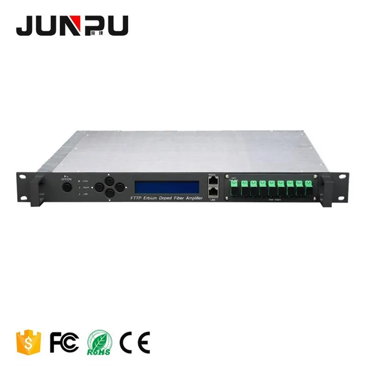 Fiber Optical Amplifier EDFA 1550nm PON WDM EDFA 8 Port 19-23dbm
